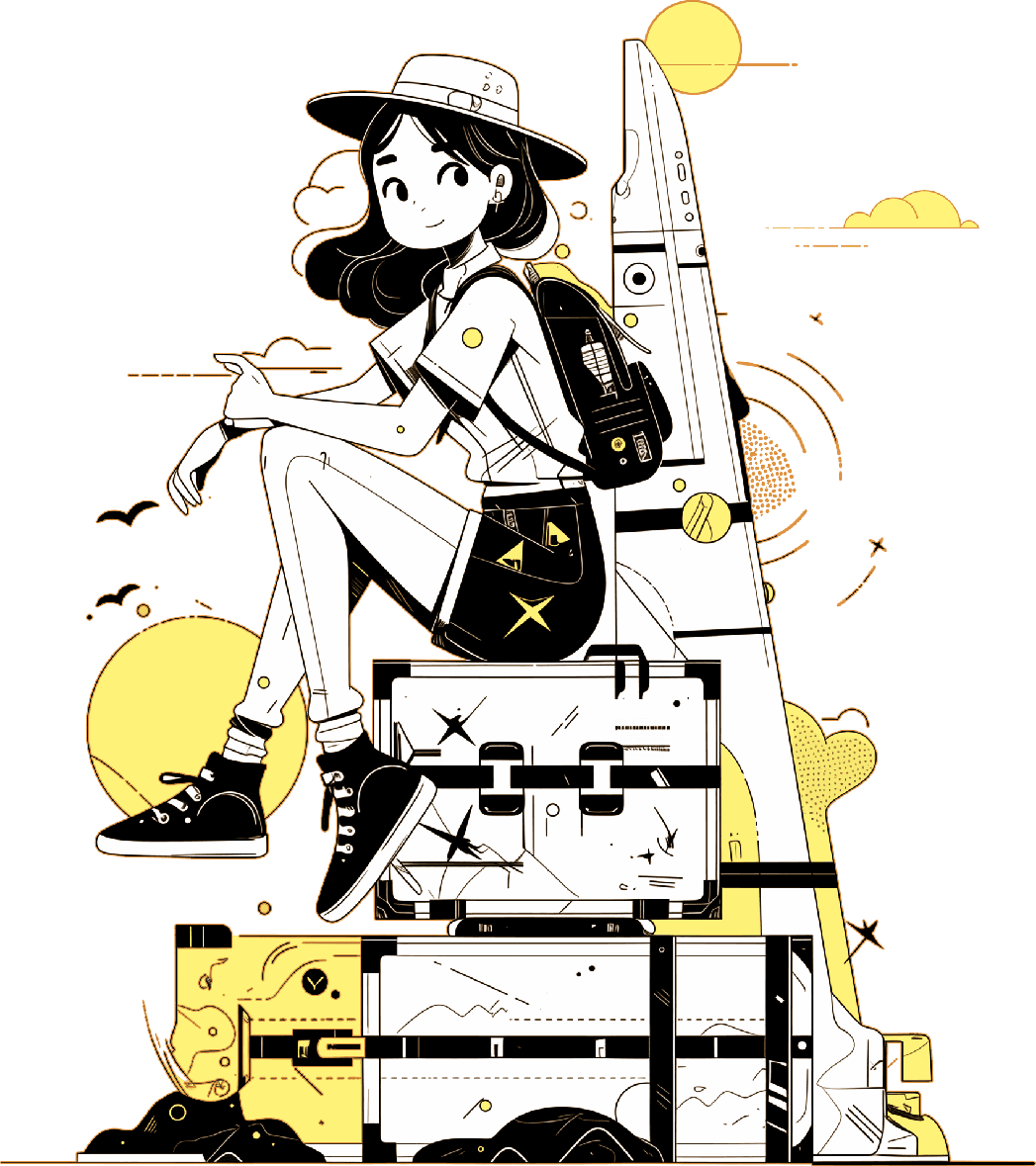 A woman on an adventure