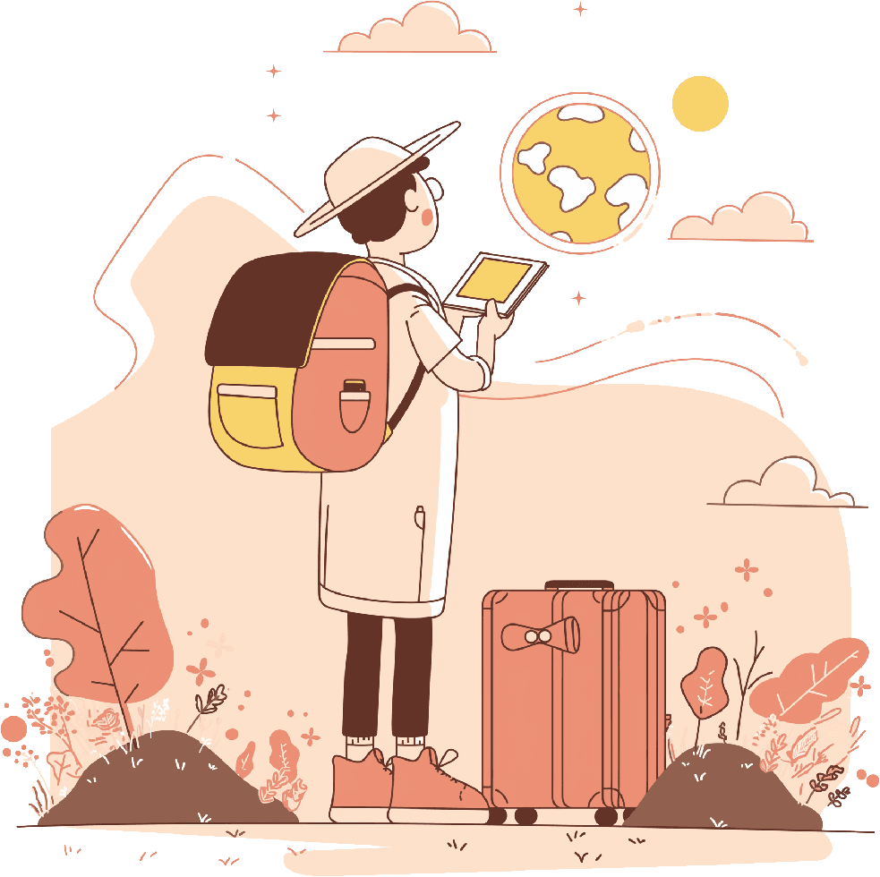 Traveler on a journey